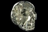 Polished Pyrite Skull With Pyritohedral Crystals #96324-2